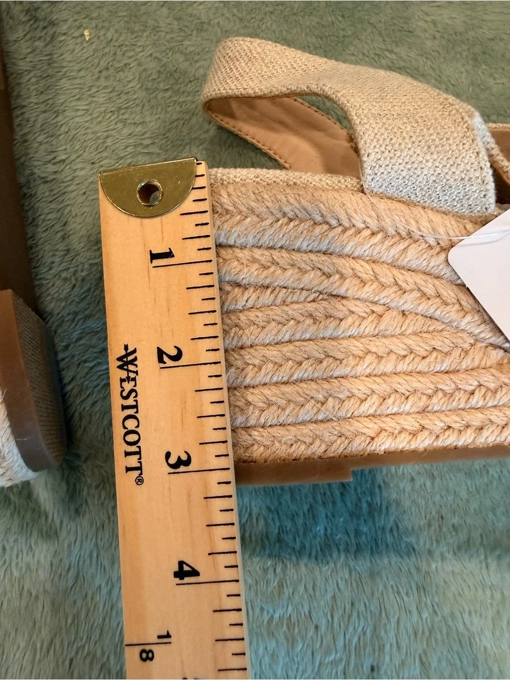Lucky Brand Cliesa Espadrille Wedge Sandals Women’s 9.5 Beige Shimmer Slip On